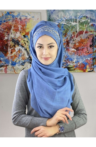 Turban Pret-a-Porter Bleu 7ARLKHZŞL25-02