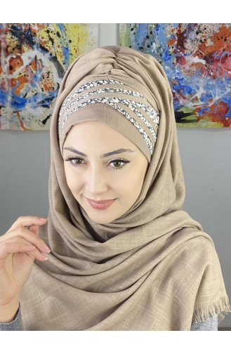 Stone Ready to wear Turban 7ARLKHZŞL25-05