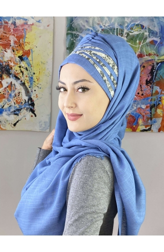 Sky Blue Ready to Wear Turban 7ARLKHZŞL01-02