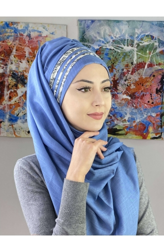 Himmelblau Praktischer Turban 7ARLKHZŞL01-02