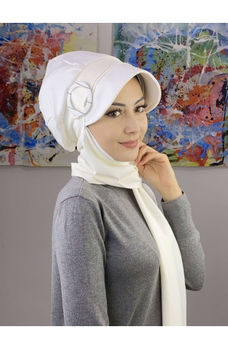 White Ready to wear Turban 7ARLKŞPŞL62-02