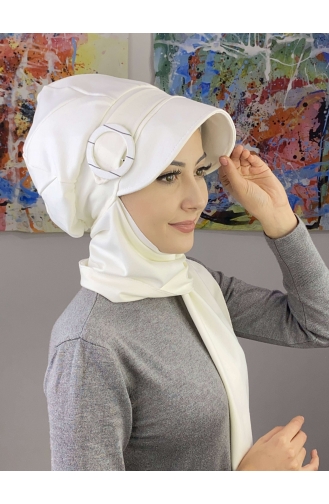 White Ready to Wear Turban 7ARLKŞPŞL62-02