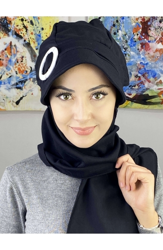 Black Ready to wear Turban 7ARLKŞPŞL62-03