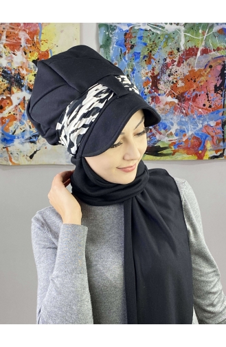 Black Ready to wear Turban 7ARLKŞPŞL61-01