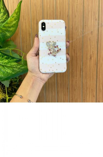İphone X Xs Gold Butterfly Taşlı Kılıf