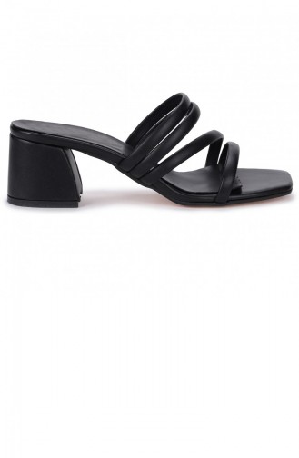 Black Summer slippers 21YAZTERPOT0009_SYH.Siyah