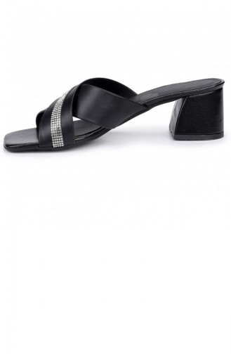 Black Summer slippers 21YAZTERPOT0011_SYH.Siyah