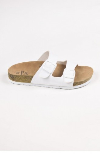 White Summer slippers 101016447.BEYAZ