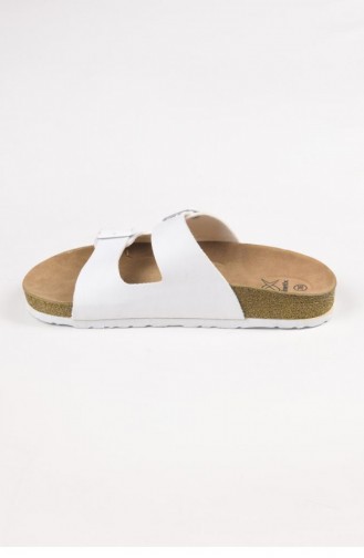 White Summer slippers 101016447.BEYAZ