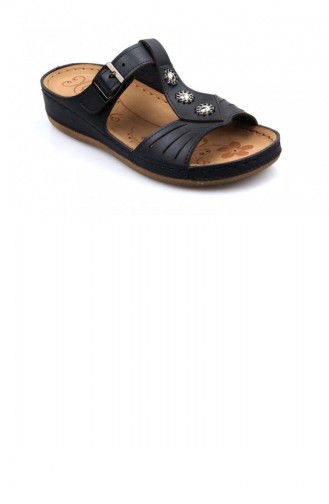 Black Summer slippers 5977.SİYAH