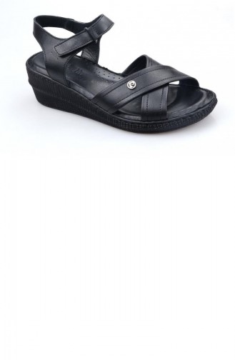 Black Summer Sandals 6606.SİYAH