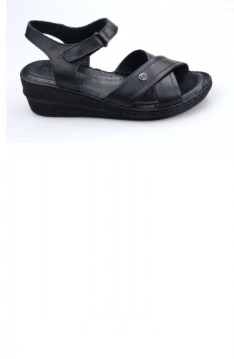 Black Summer Sandals 6606.SİYAH