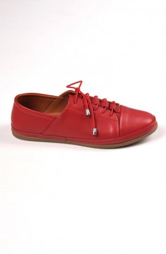 Rot Tägliche Schuhe 096-1.KIRMIZI