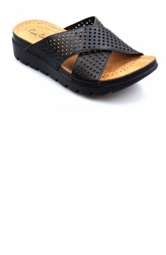 Black Summer slippers 1377.SİYAH