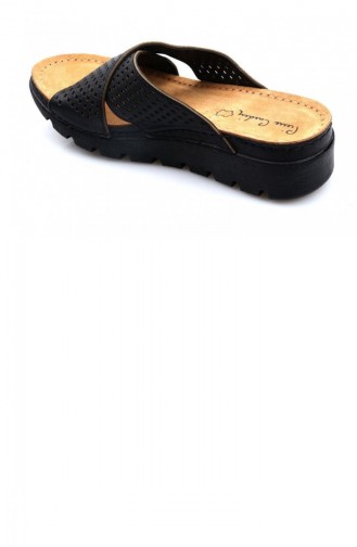 Black Summer slippers 1377.SİYAH