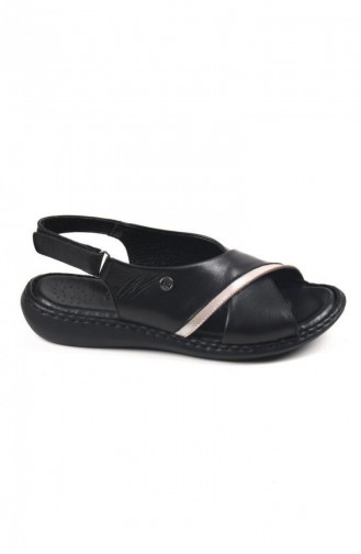 Black Summer Sandals 6598.SİYAH