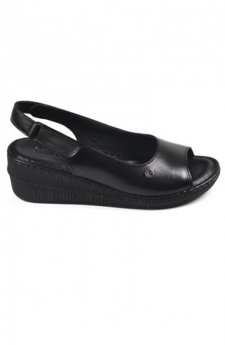 Black Summer Sandals 6602.SİYAH