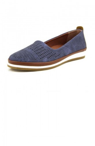 Chaussures de jour Bleu 01660.MAVİ