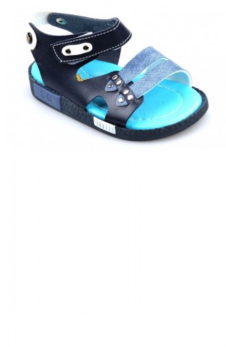 Blue Summer Sandals 01681.LACİVERT-MAVİ
