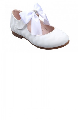 Sema Bebe Kız Çocuk Bebe Günlük Babet Ayakkabı Beyaz