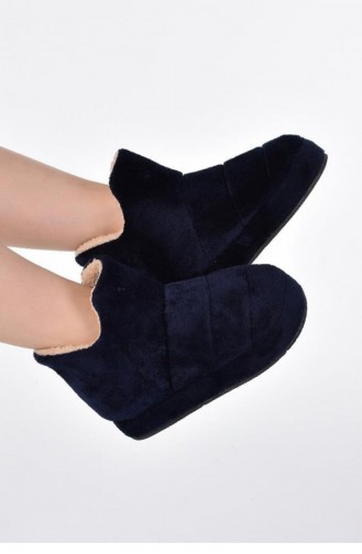 Navy Blue House Shoes 01917.LACİVERT