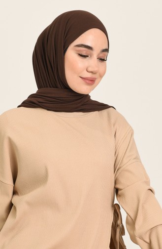 Fitilli Tunik Pantolon İkili Takım 3566-02 Camel