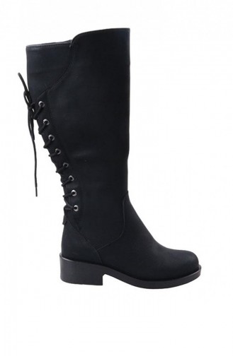 Black Boots-booties 02008.SİYAH