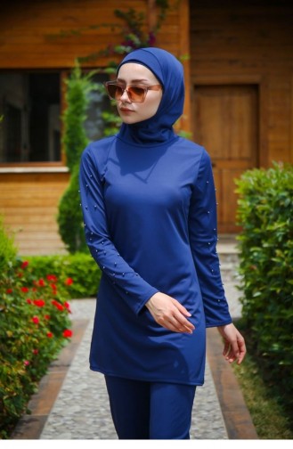 Navy Blue Swimsuit Hijab 1081