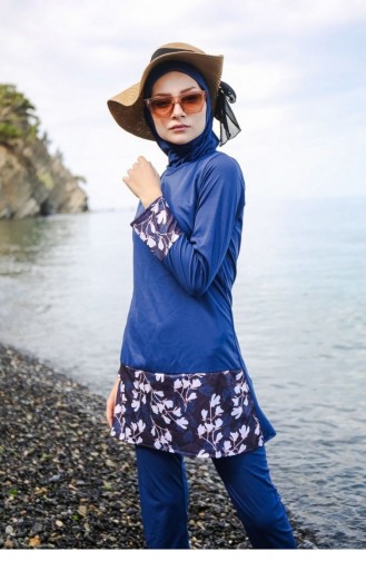 Navy Blue Swimsuit Hijab 1577