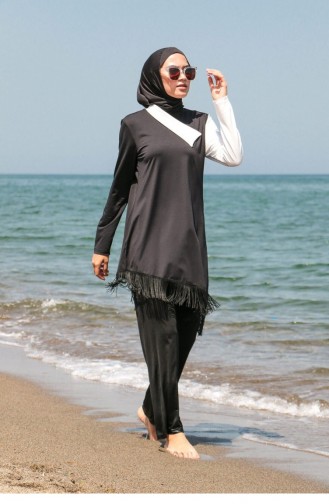 Maillot de Bain Hijab Noir 1951