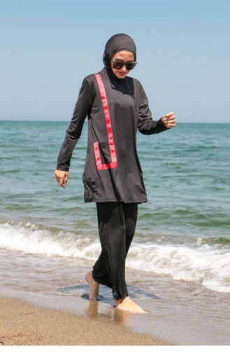 Schwarz Hijab Badeanzug 1953
