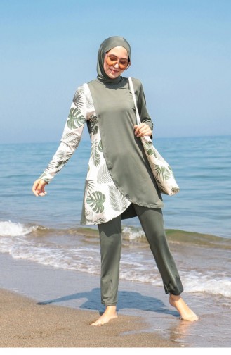 Khaki Hijab Badeanzug 1964