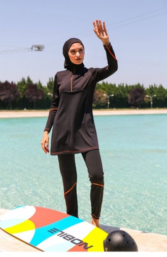 Maillot de Bain Hijab Noir 2169