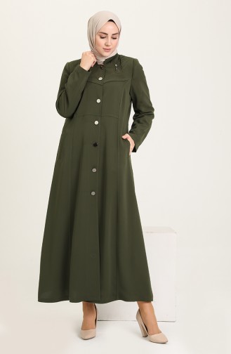 Khaki Abaya 0407-02