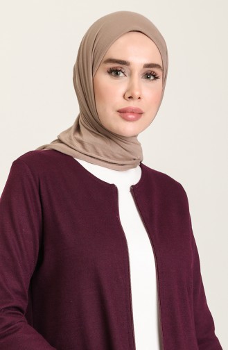 Filz Abaya mit Reißverschluss 3336A-01 Violett 3336A-01