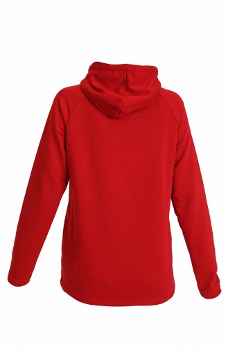 Kapüşonlu Cepli Emzirme Sweatshirt MYRA4522-01 Bordo