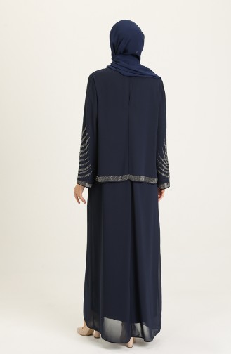 Habillé Hijab Bleu Marine 6380-04