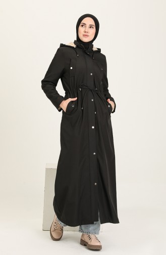 معطف طويل أسود 2455-01