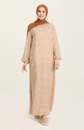 Mustard Hijab Dress 3354-01