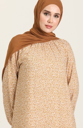 Mustard Hijab Dress 3354-01