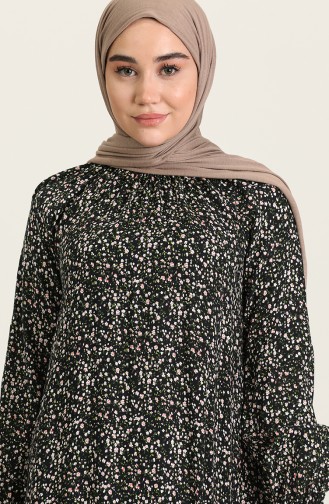 Navy Blue Hijab Dress 3355-03