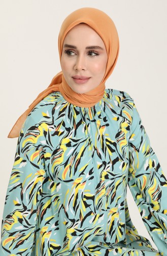 Robe Hijab Vert noisette 3357-03