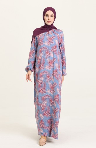 Indigo Hijab Dress 3357-04