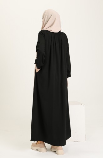 Abaya a Fermeture 5016-01 Noir 5016-01