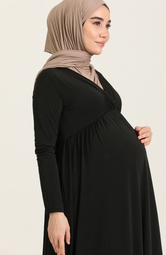 Schwarz Hijab Kleider 5210-01