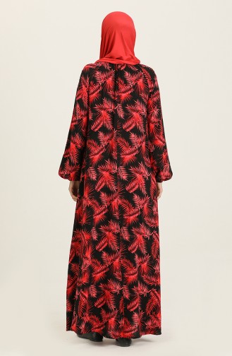 Claret Red Hijab Dress 3357-01