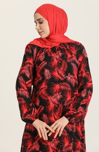 Weinrot Hijab Kleider 3357-01