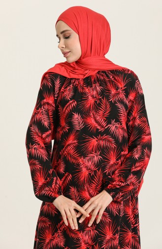 Claret Red Hijab Dress 3357-01