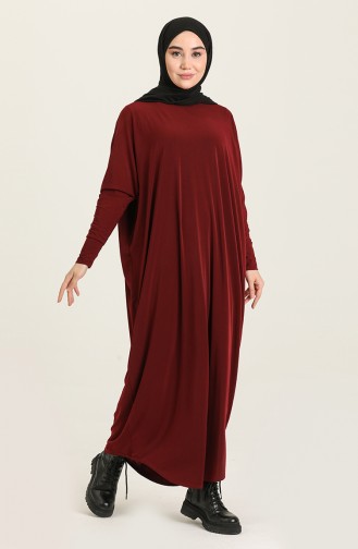 Claret Red Hijab Dress 2000-12