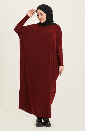 Weinrot Hijab Kleider 2000-12
